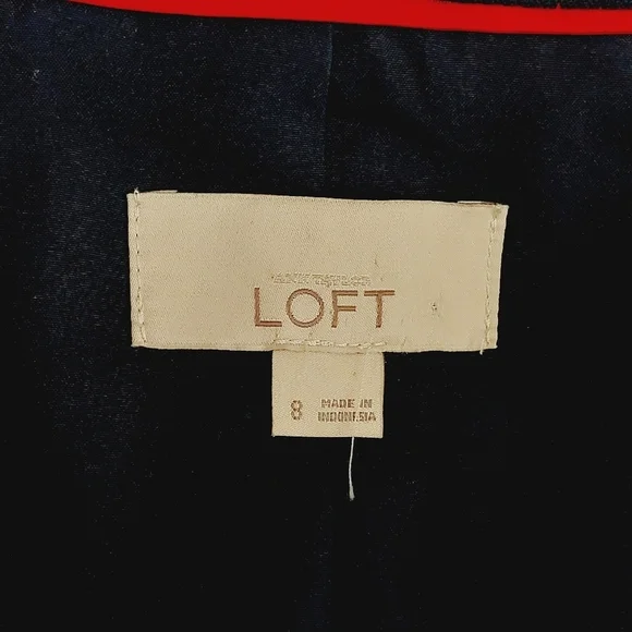 Ann Taylor Loft Blue Button Nautical Business Casual Notched Lapels Blazer P4662 - Picture 5 of 8